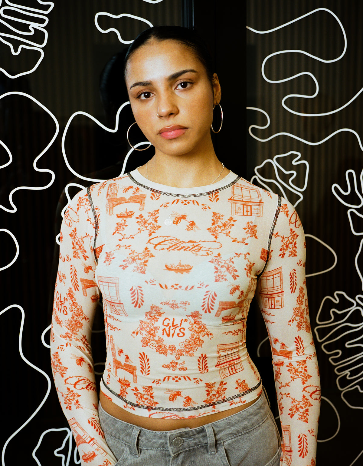 Tattoo Fine China Top - Red