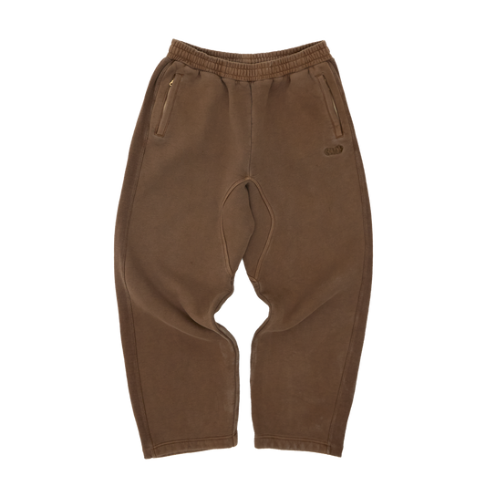 Patchwork Sweatpants - Brown