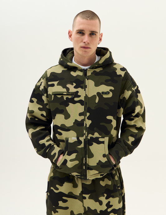 Pintuck Essential Hoodie - Camo