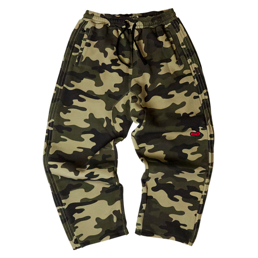 Pintuck Camo Sweatpants