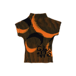 Pleated Crop Top - Orange