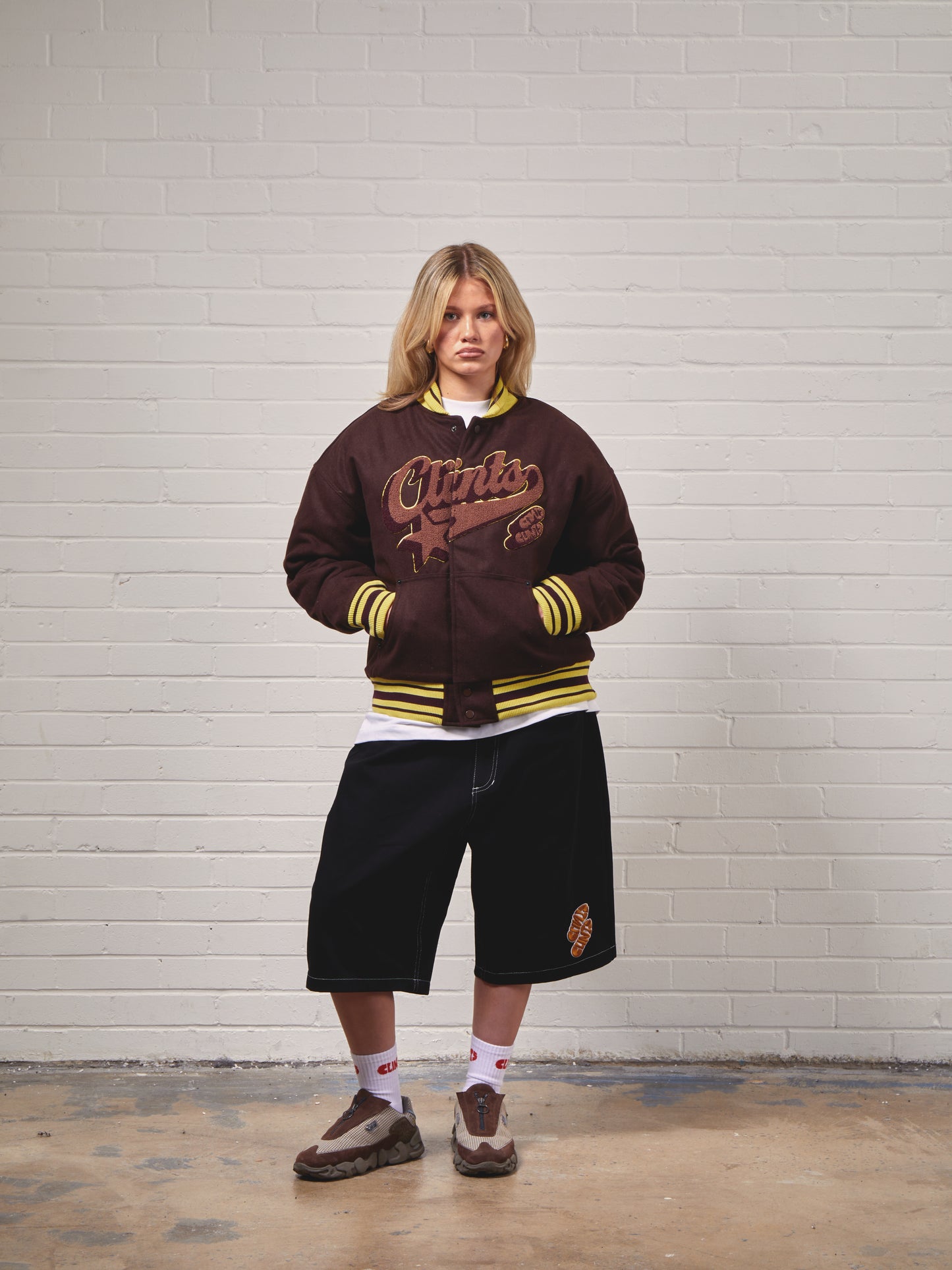 Baseball Varsity Jacket - Brown