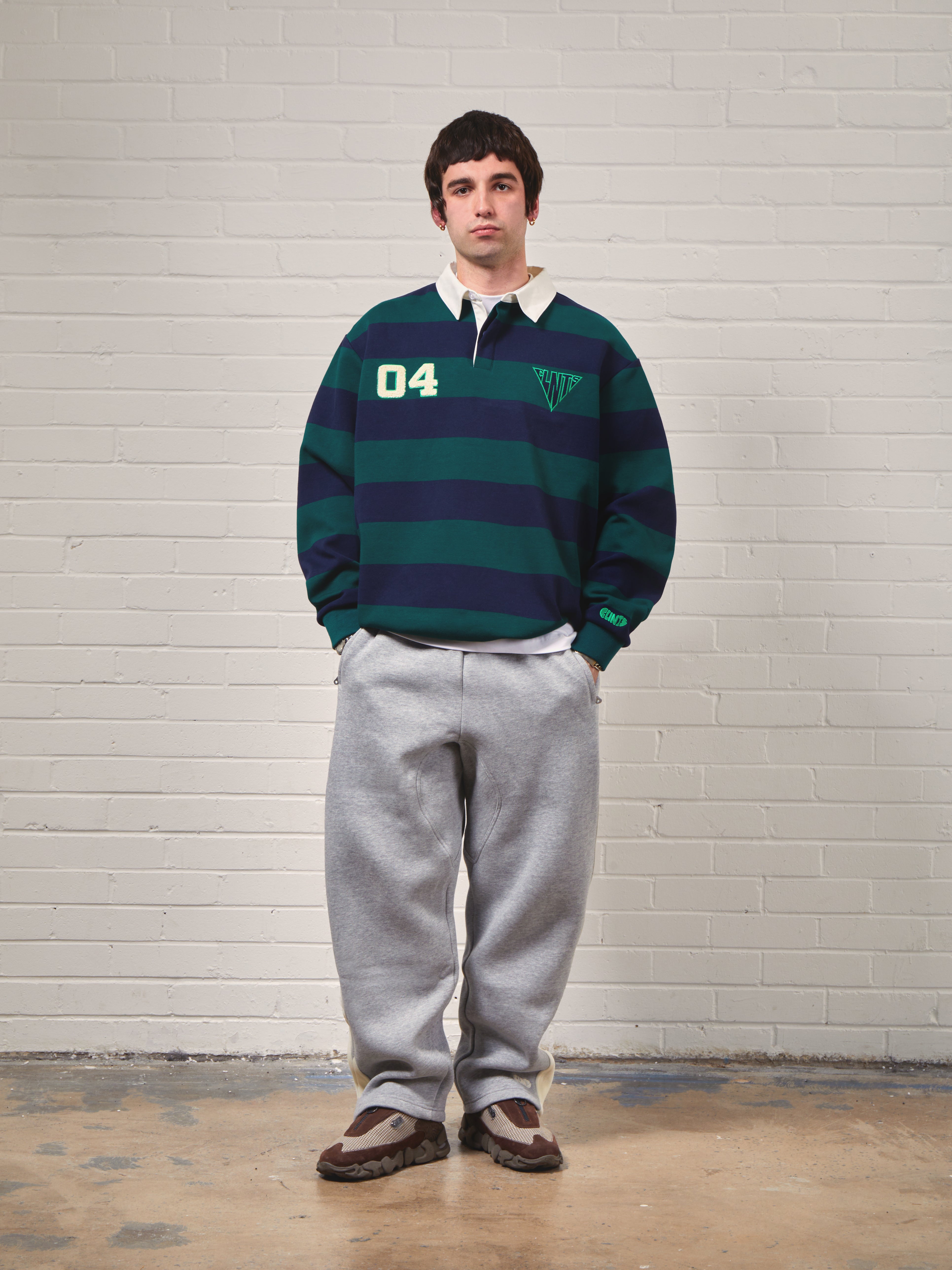 Rugby Polo - Green/Blue