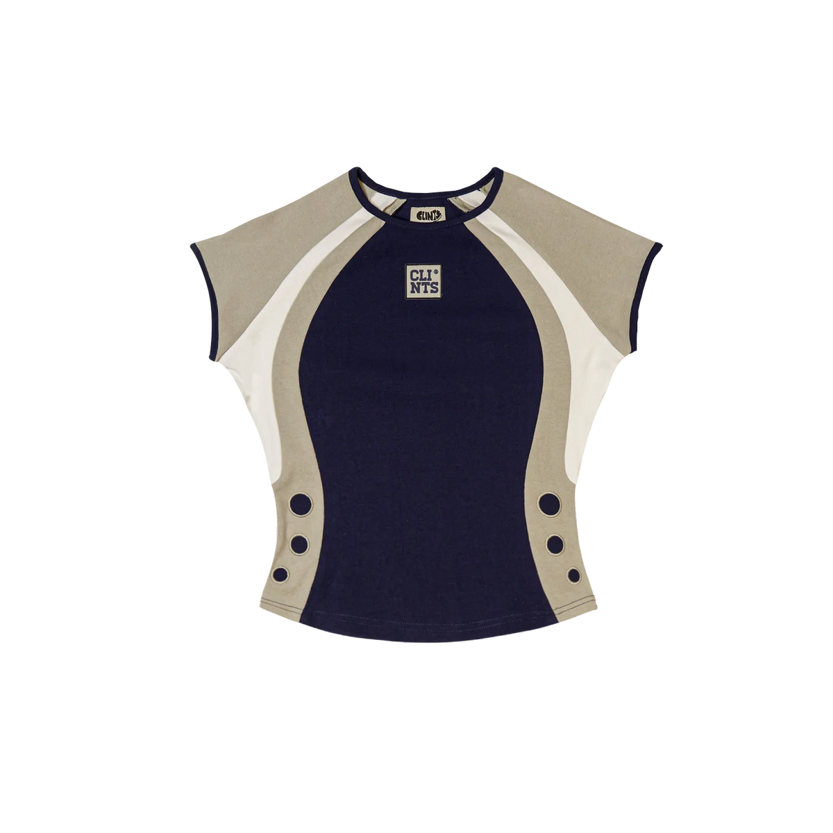 Contour Crop Top (Blue/Grey)