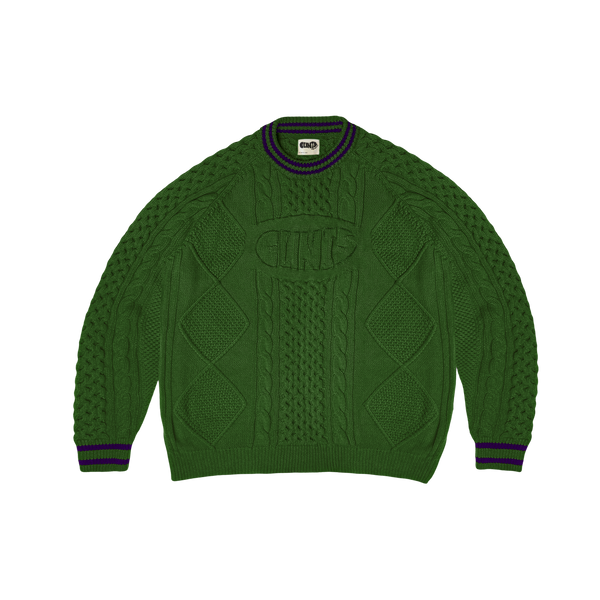 Clints Cable Knit - Green