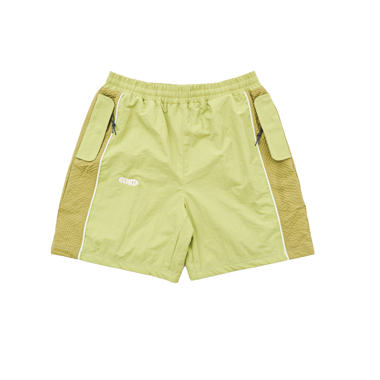 Rippled Nylon Shorts - Lime Green