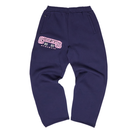 ⁠Heritage Cotton Pant - Navy/Pink