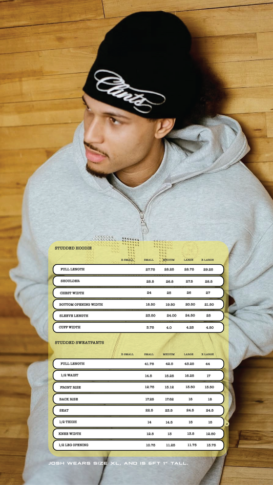 Studded Hoodie - Grey