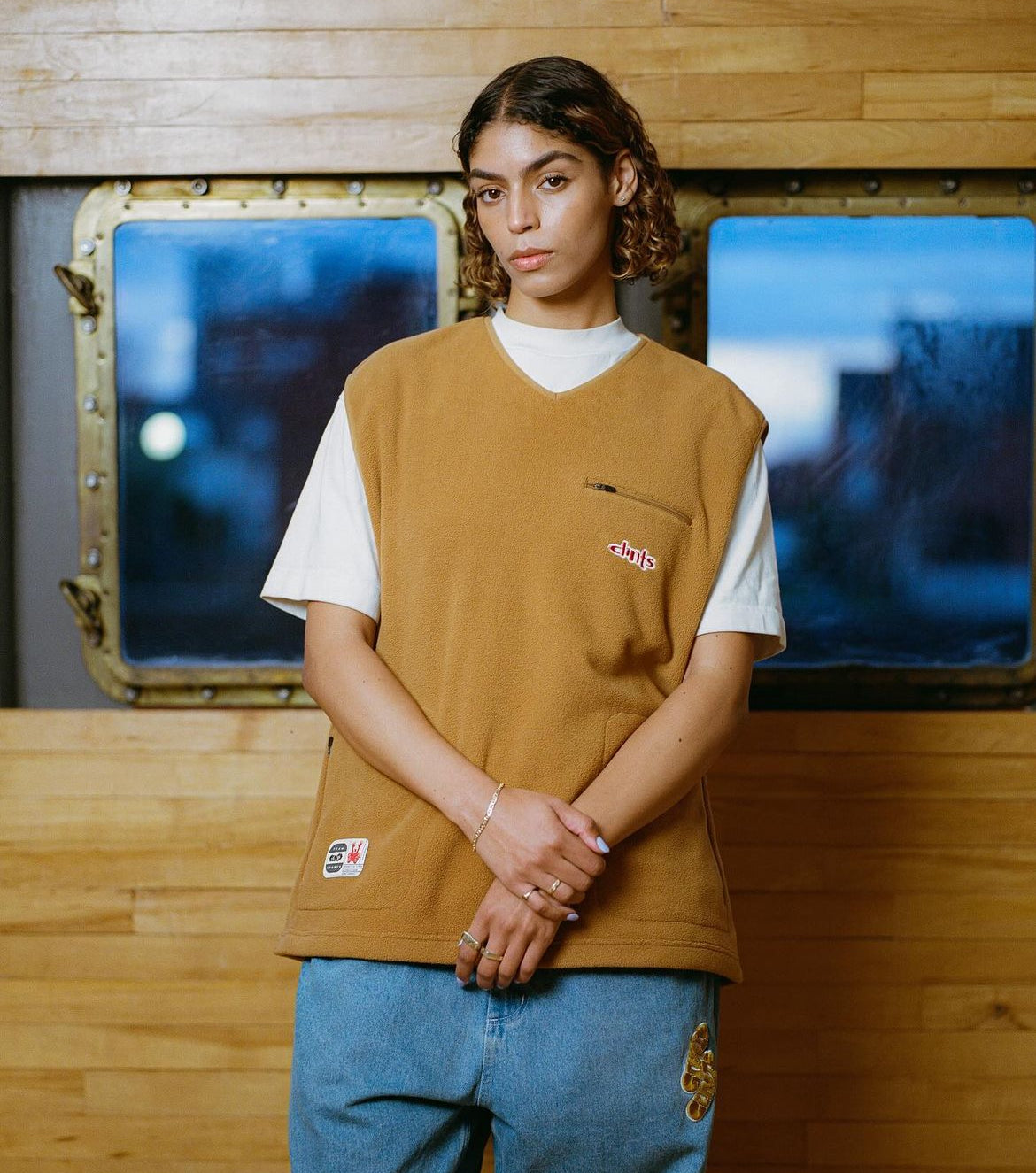 Polar Fleece Vest - Brown