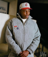 Embossed Wool Jacket - Grey