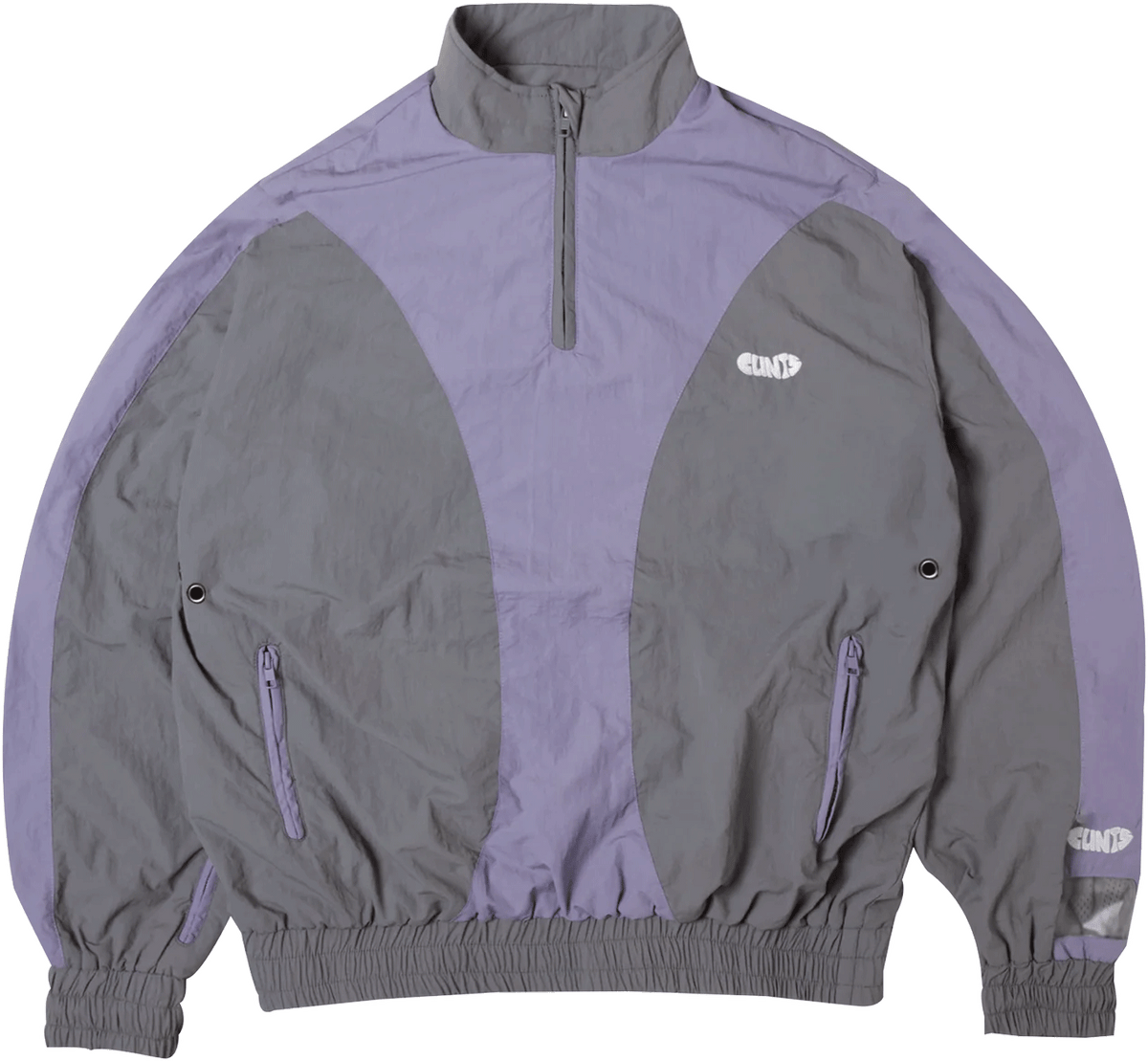 Contrast Track Jacket - Grey/Purple
