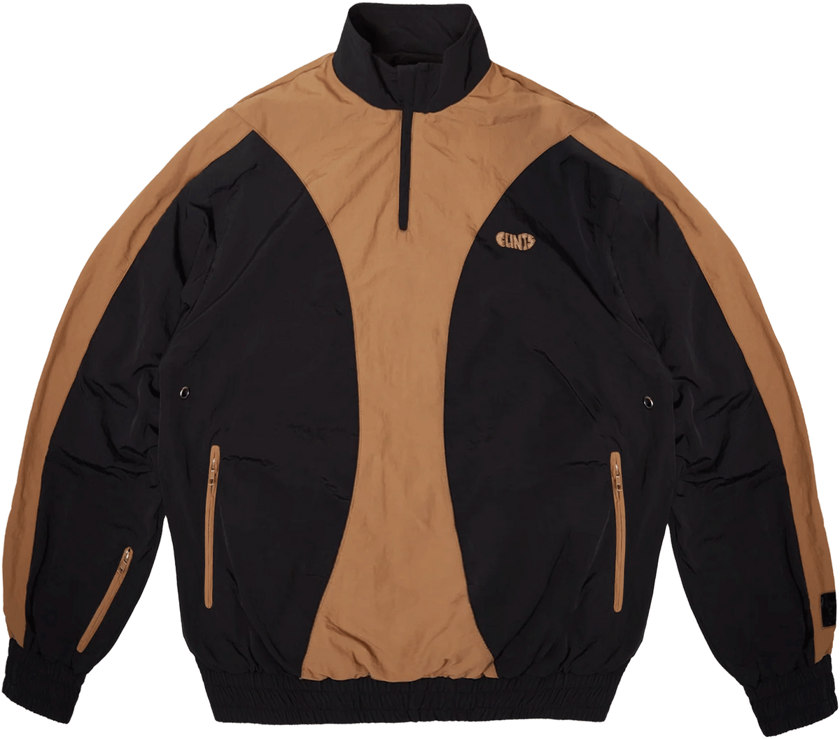 Contrast Track Jacket - Black/Brown