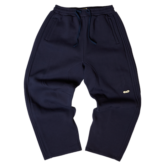 Pintuck Essential Sweatpants - Navy Blue