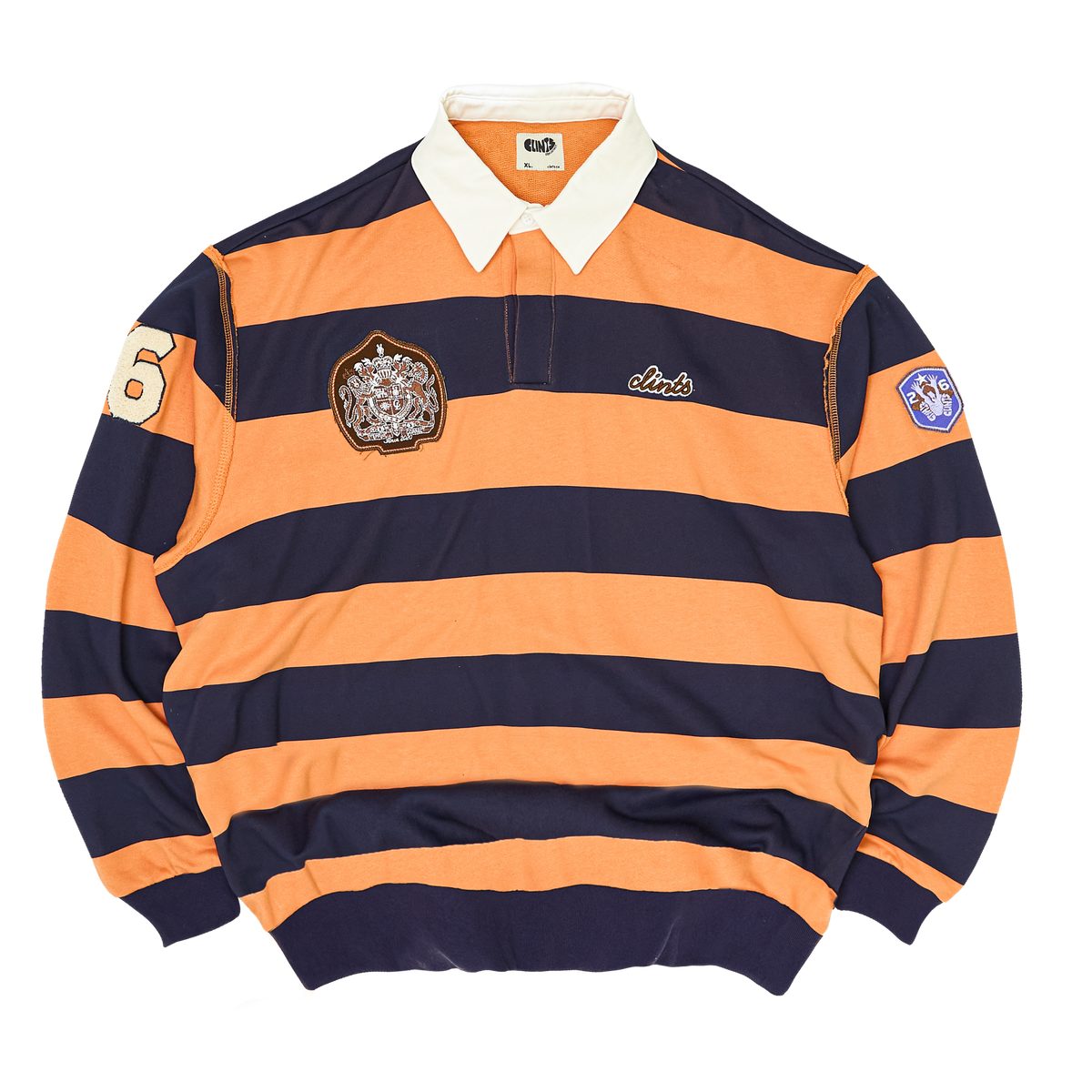 Stripe Polo - Orange/Blue