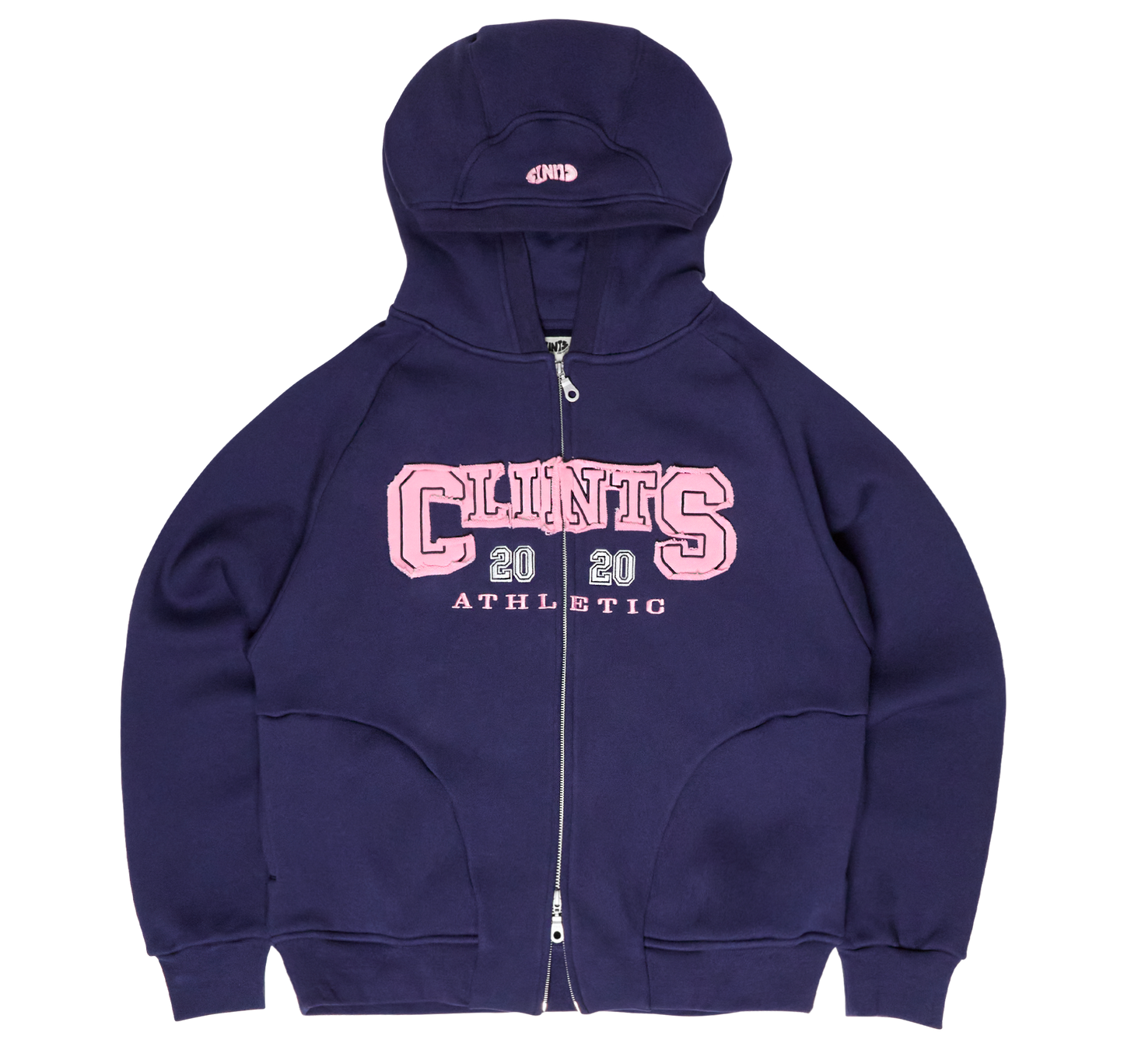 ⁠Heritage Cotton Hoodie - Navy/Pink