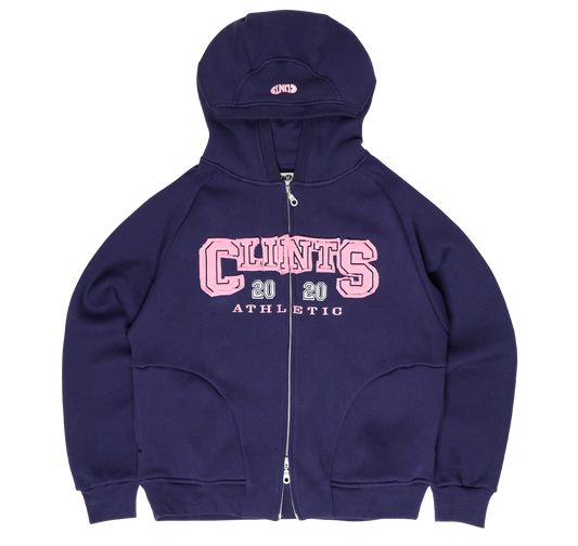 ⁠Heritage Cotton Hoodie - Navy/Pink