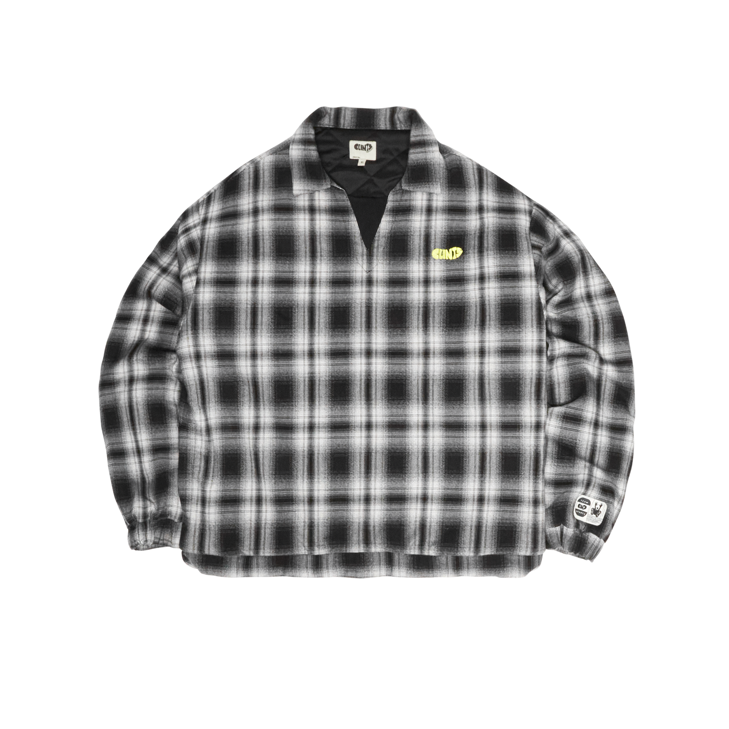 Plaid Quilted Shirt - Black/Grey