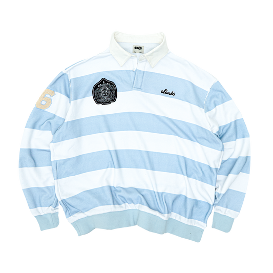 Rugby Polo - Blue/White