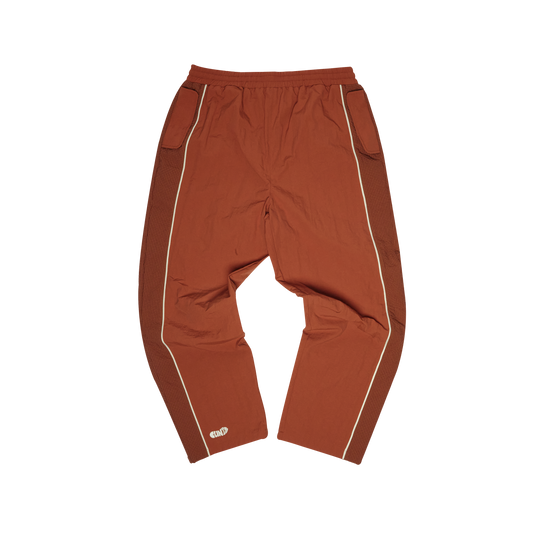 ⁠Rippled Nylon Pant - Rust