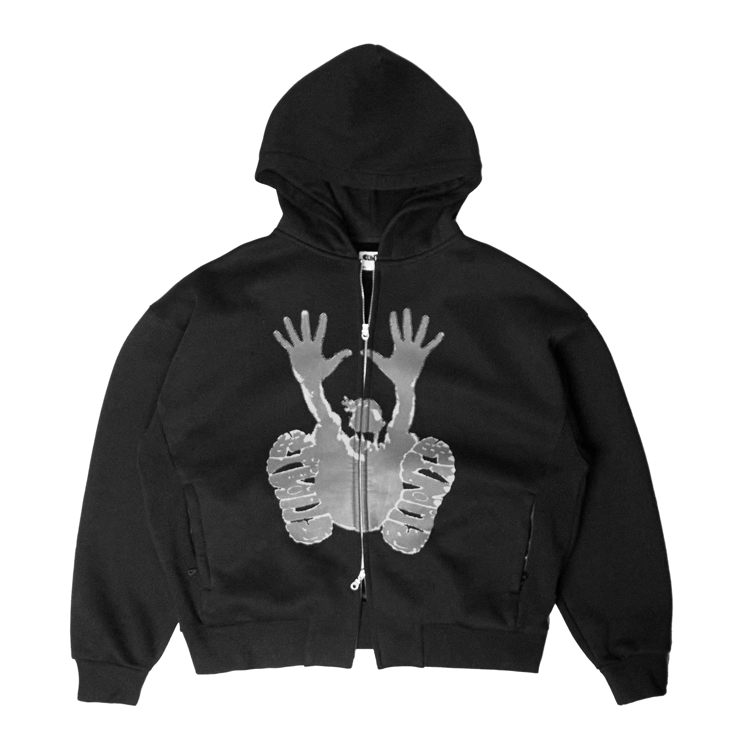 Stencil Hoodie - Black/Grey