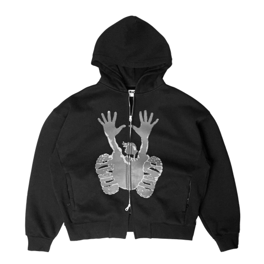 Stencil Hoodie - Black/Grey