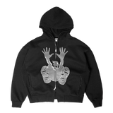 Stencil Hoodie - Black/Grey