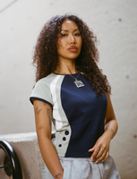 Contour Crop Top (Blue/Grey)