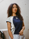 Contour Crop Top (Blue/Grey)