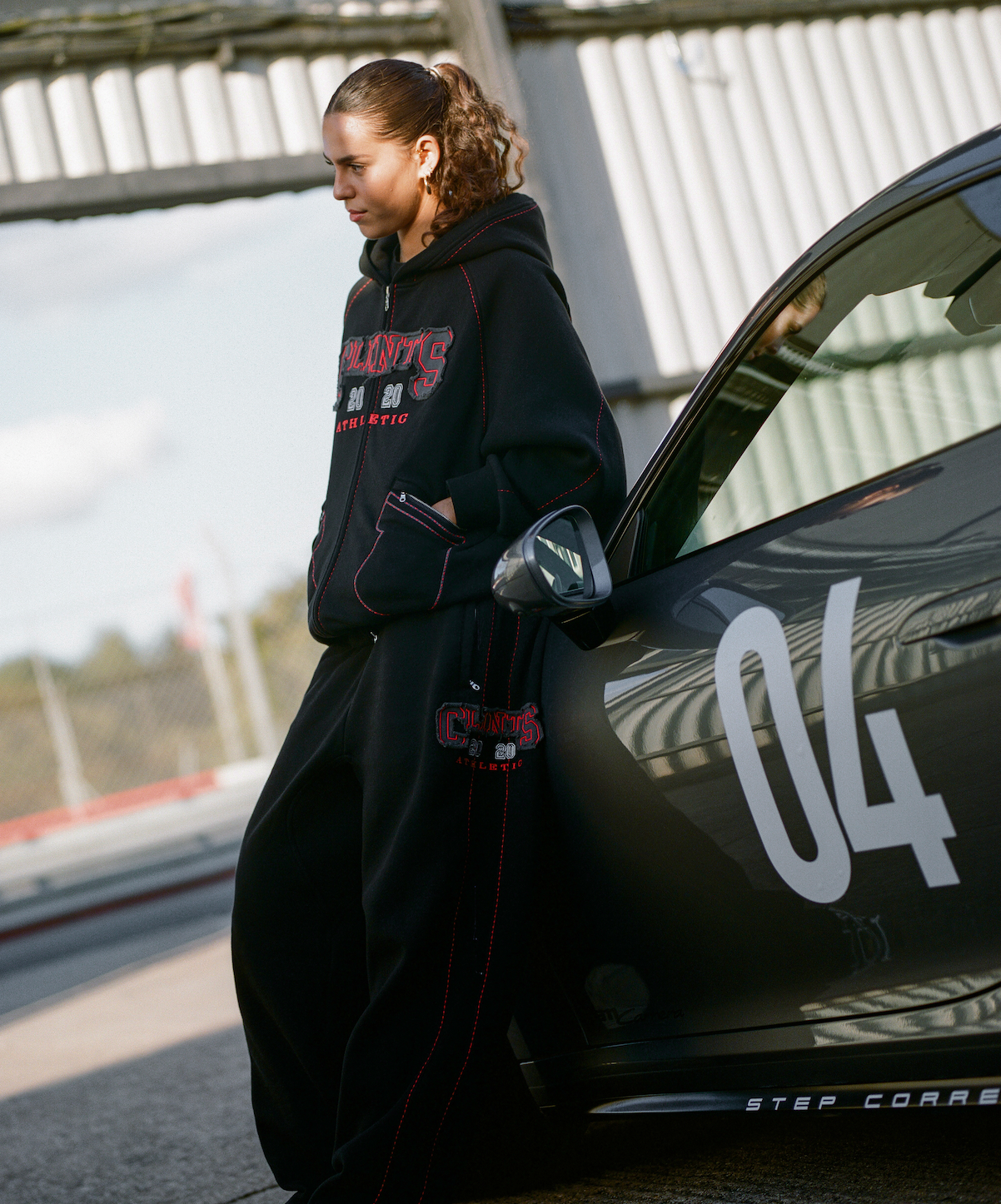 Heritage Cotton Pant - Black/ Red