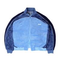 Velour Track Top - Blue
