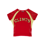 Mesh Contour Crop Top - Red