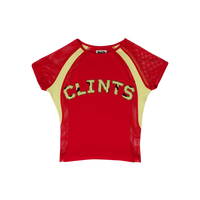 Mesh Contour Crop Top - Red