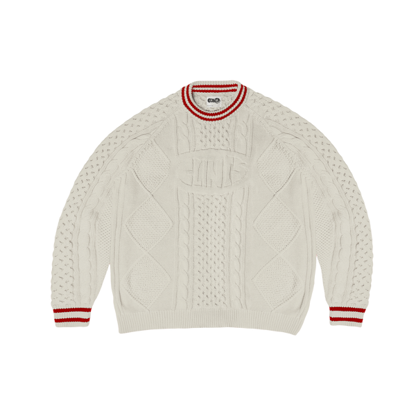 Clints Cable Knit - White