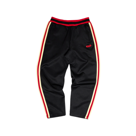 Athletic Gradient Poly Track Pant - Black/Red