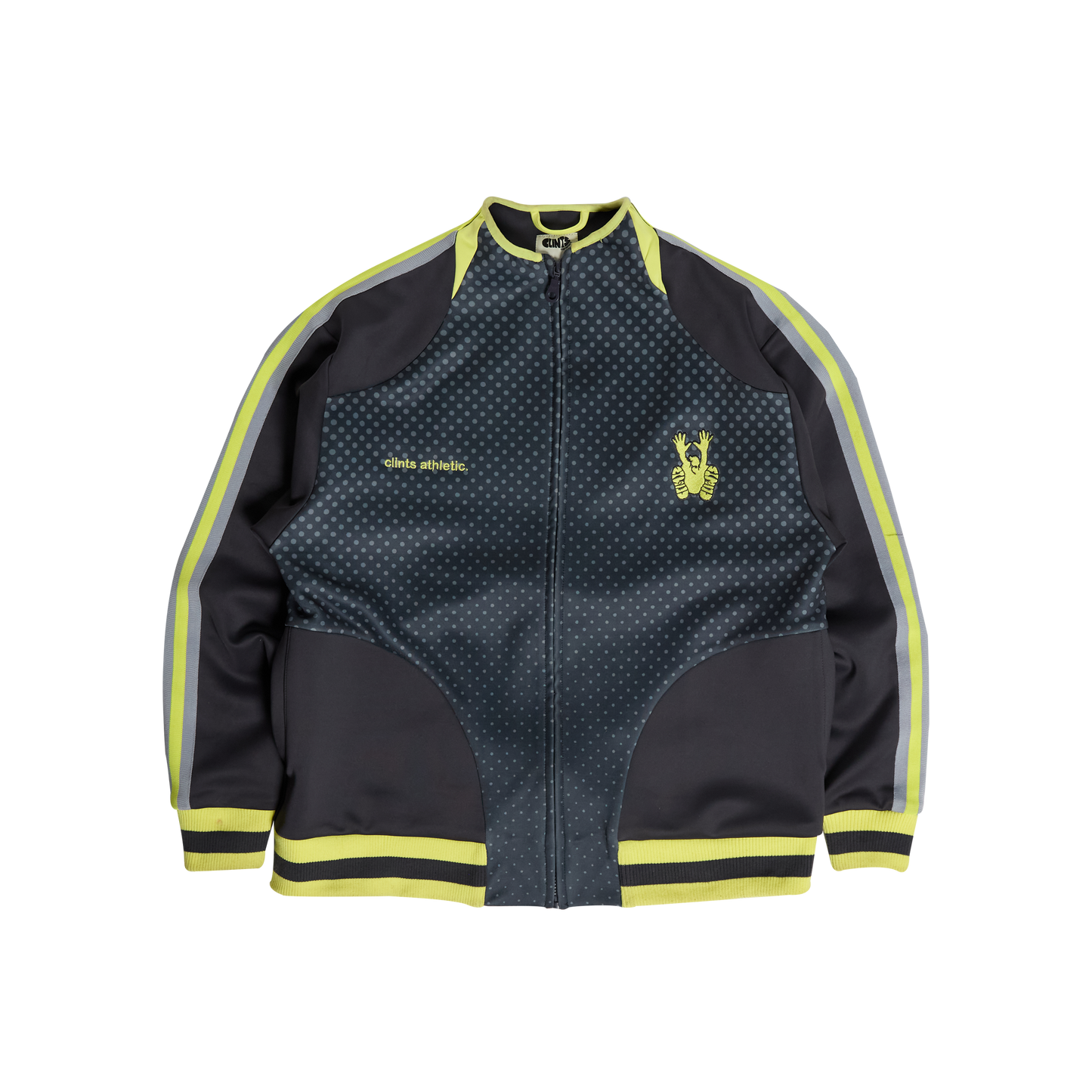 Athletic Track Top (Lime/Dotted Grey)