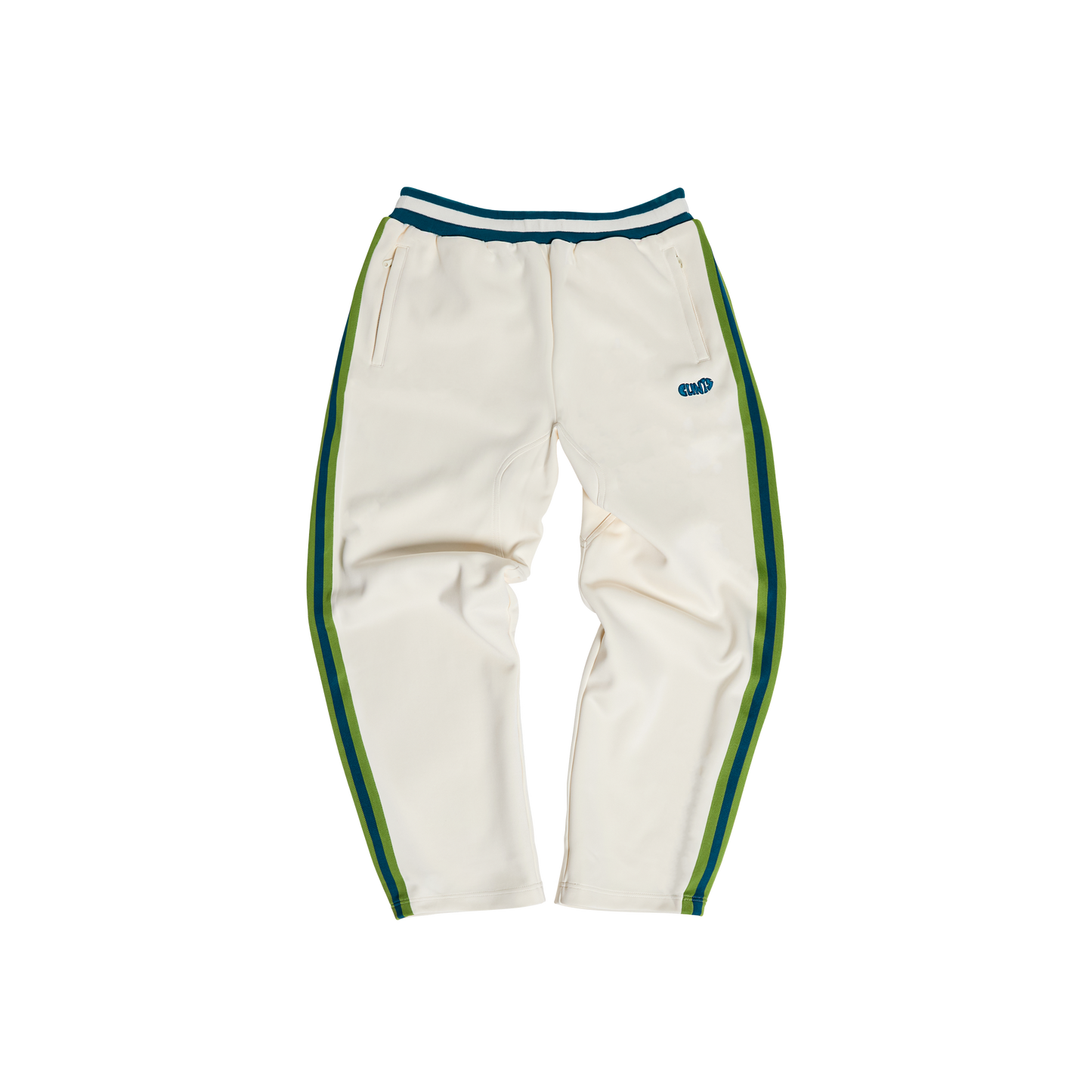 Athletic Track Pant (Green/Ivory)