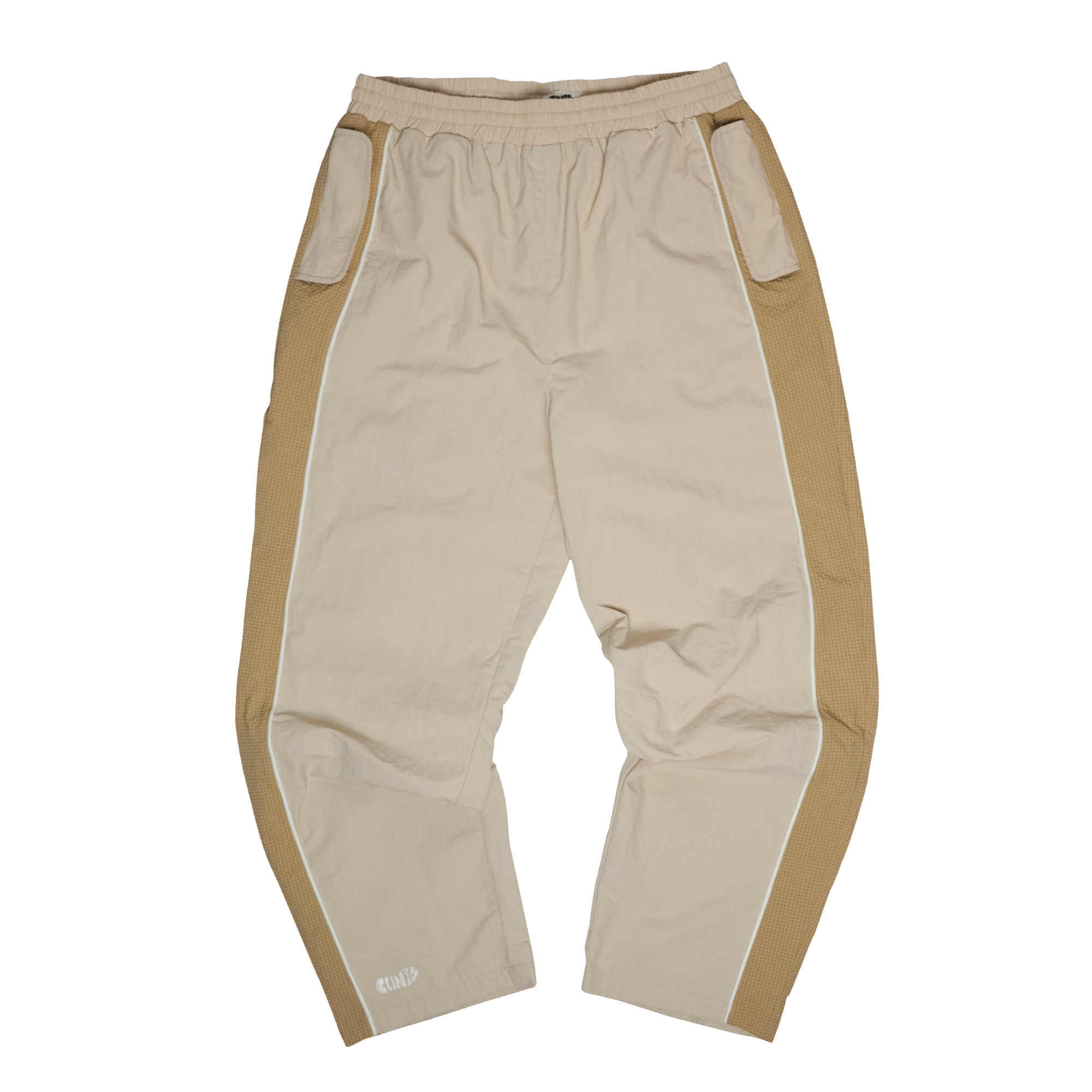 ⁠Rippled Nylon Pant - Beige