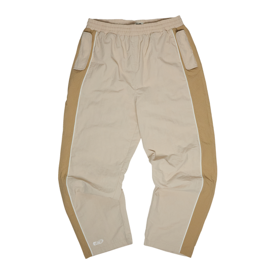 ⁠Rippled Nylon Pant - Beige