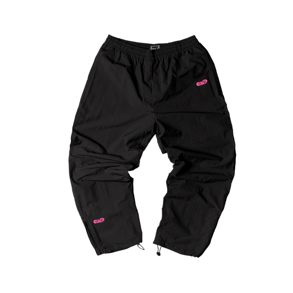 Black shell online track pants