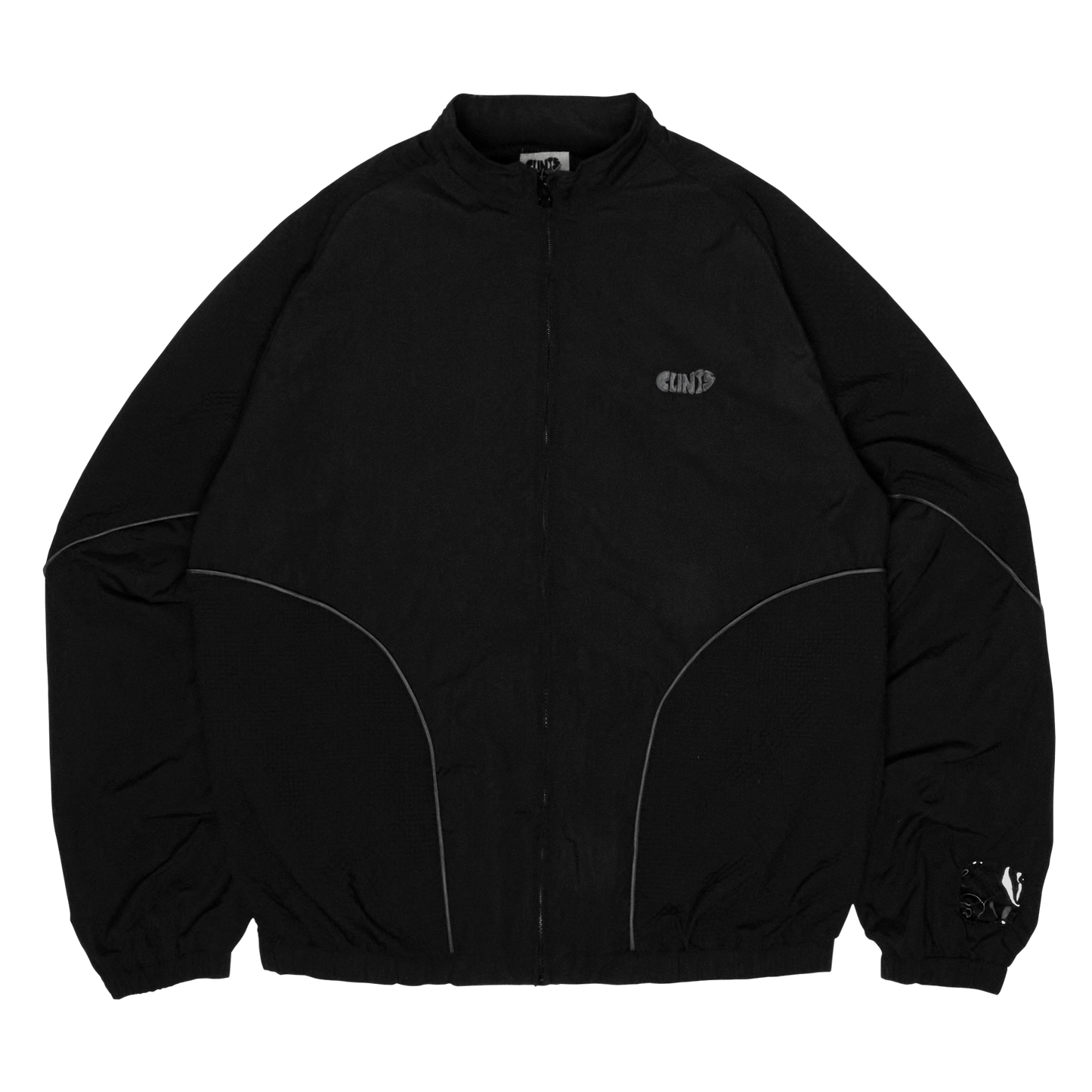 ⁠Rippled Nylon Jacket - Black