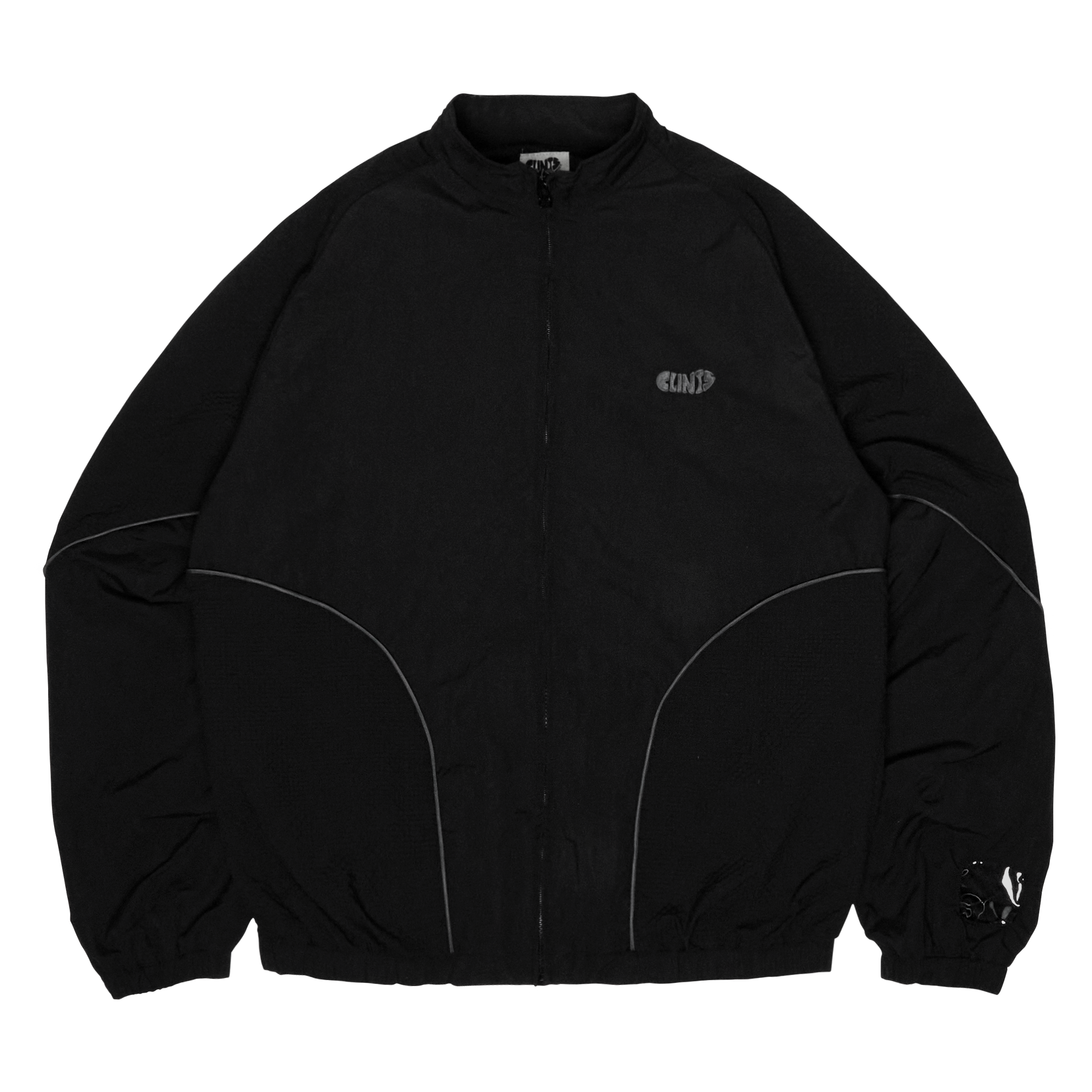 ⁠Rippled Nylon Jacket - Black