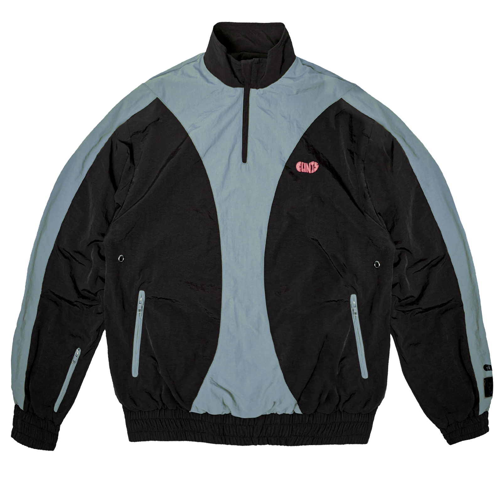Contrast Track Jacket - Black/Blue