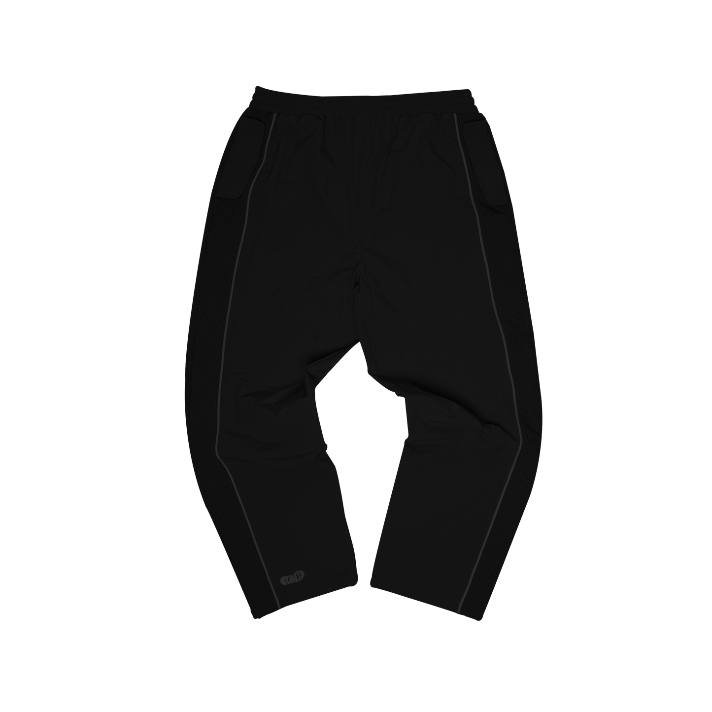 ⁠Rippled Nylon Pant - Black
