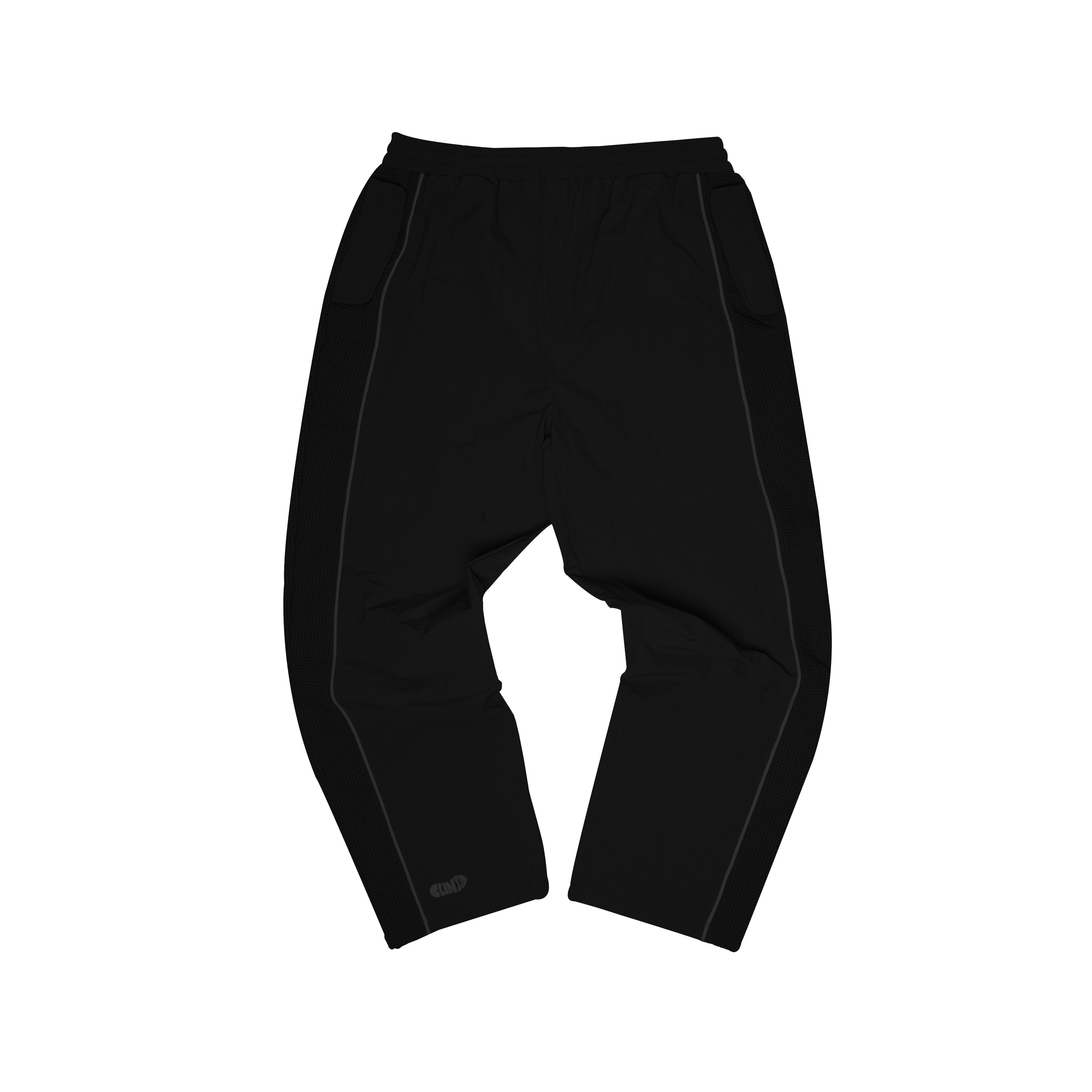 ⁠Rippled Nylon Pant - Black
