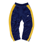 Velour track pant - Blue/yellow
