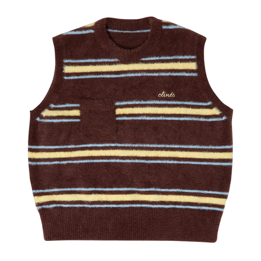 Stripe Mohair knit - Brown