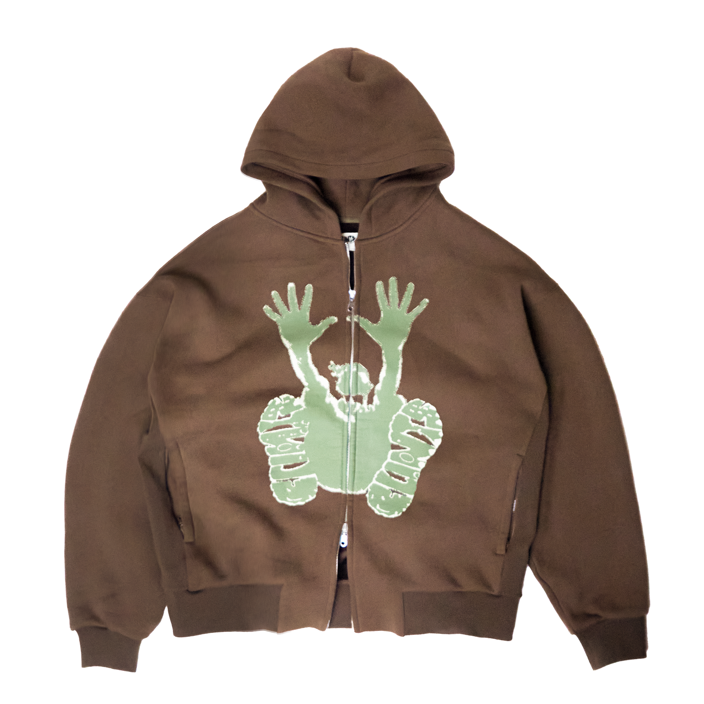 Stencil Hoodie - Brown