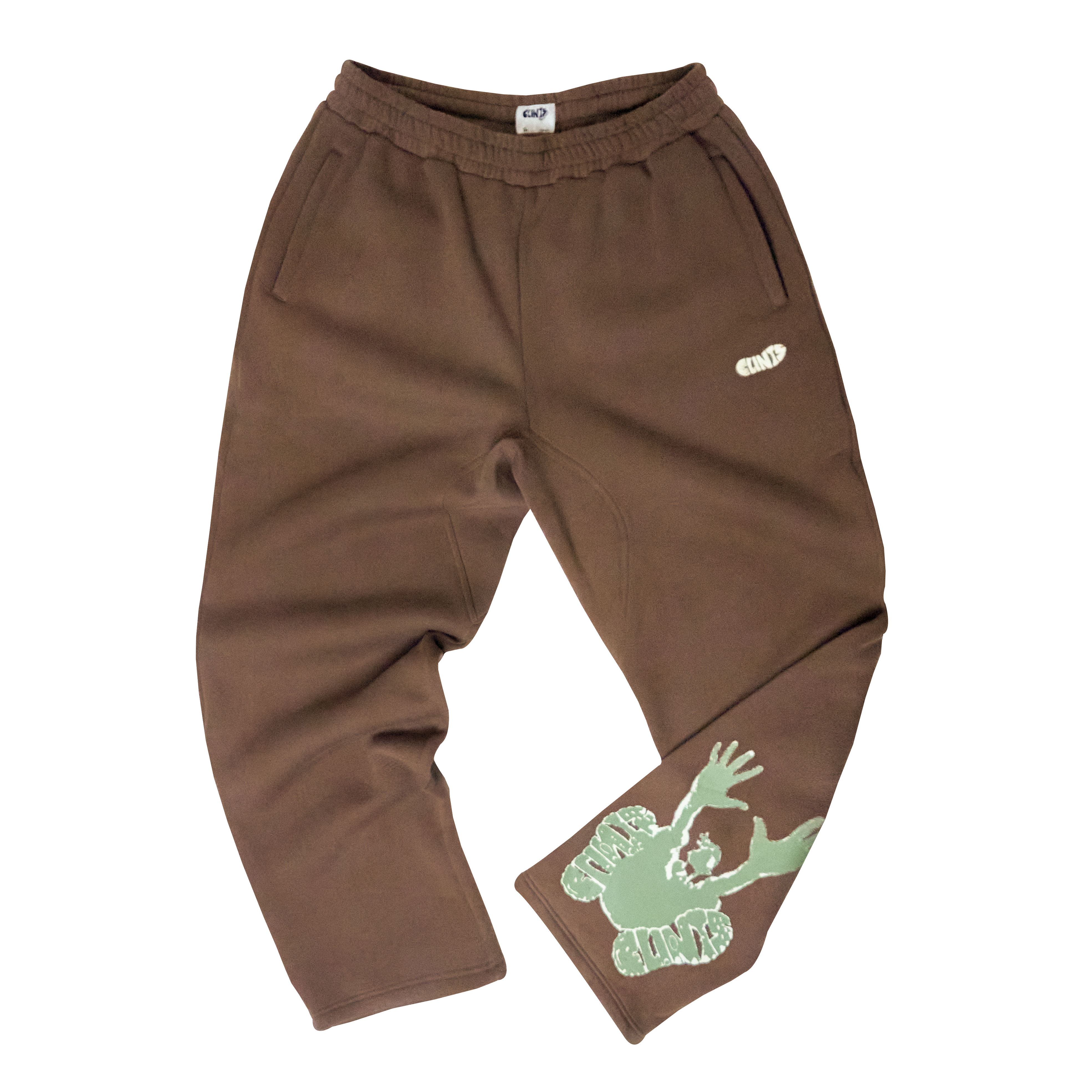 Stencil Sweatpants  - Brown/Green