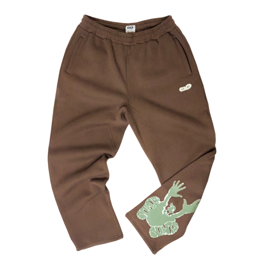 Stencil Sweatpants  - Brown/Green