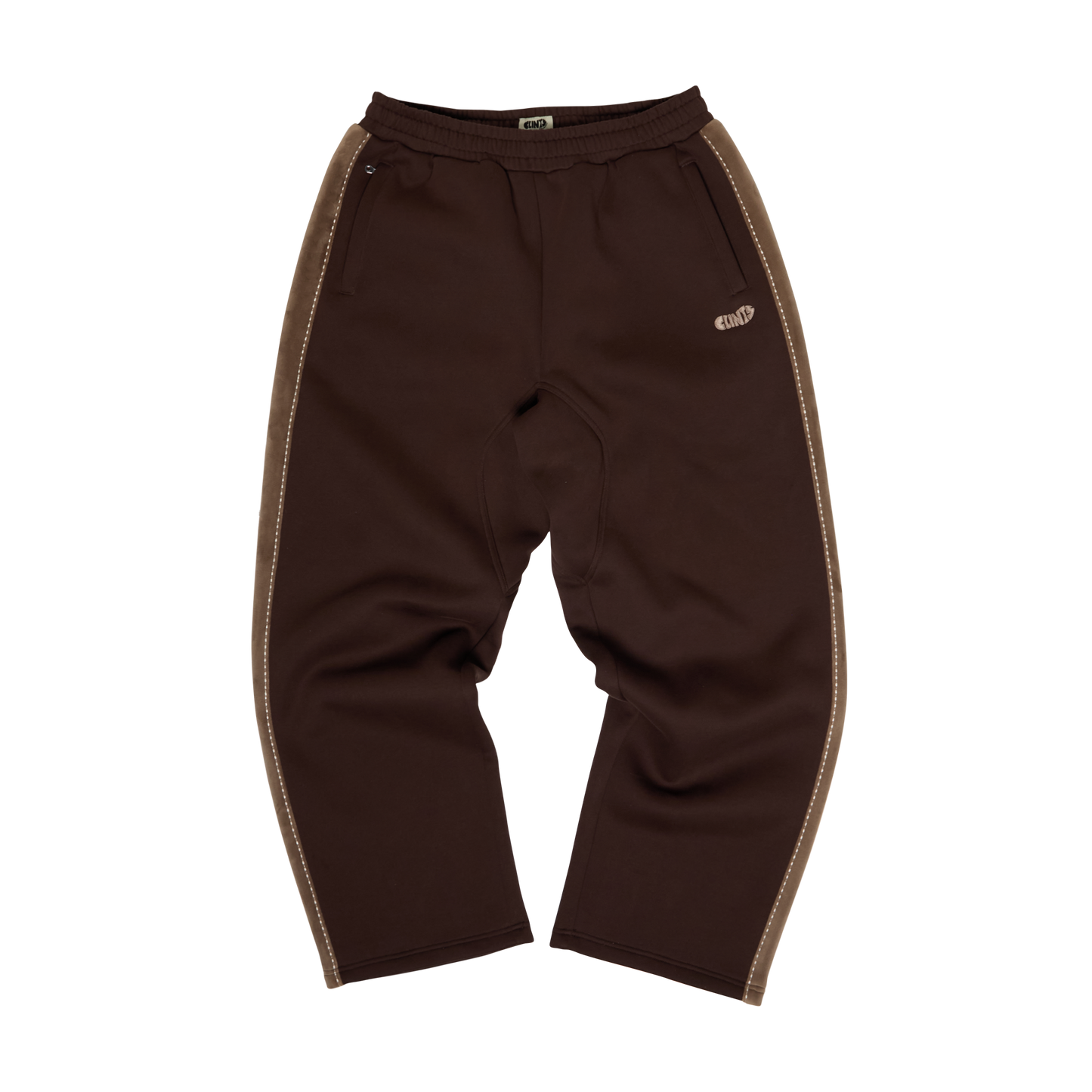 Fleece Panel Sweatpant - Brown